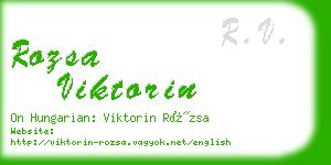 rozsa viktorin business card